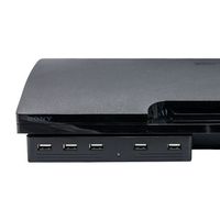 HDE 5-Port USB Expansion Hub for Sony PlayStation 3 Consoles Compatible with Original PS3 (Fat) and Slim Models