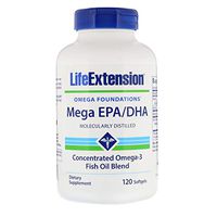 Life Extension Omega-3 Twice as much EPA & DHA as many commercial fish oils 120 softgels