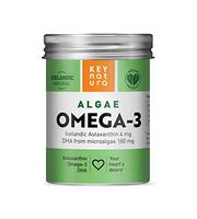 Algae Omega-3 | Vegan Omega 3 DHA Supplement | Icelandic Astaxanthin & Vitamin E | Supports Brain Heart Joints Prenatal Care | Endurance & Recovery | All Natural Vegan Non-GMO Gluten Free |60 Softgels