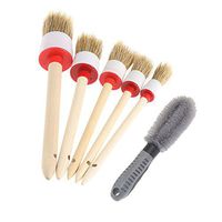 Cleaning Detailing Brush Kit,Boar hair Detailing Brush Set ,Automotive Detailing Brushes for Cleaning Wheels