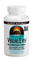 Source Naturals Visual Eyes Dietary Supplement - Multi-Nutrient Complex with Bilberry Extract, Lipoic Acid and Lutein - 120 Tablets