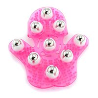 PuuuK Hand-Held Ball Massager Palm Massager for Whole Body Massage to Relieve Fatigue Massage Cervical Spine,Pink