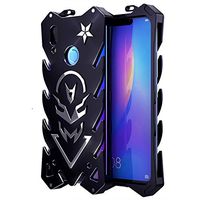 JUNXI Phone case Phone Cover Vulcan Pattern Shockproof Protective Case for Huawei Nova 3i (Black) Full Body Protection (Color : Black)