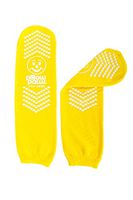 XXXL Slip Stopping Terrycloth Socks (Double Tread) (Extra Wide Bariatric) (Yellow) (3 Pairs)
