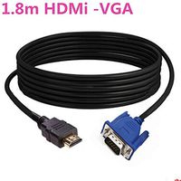 Gimax New 1.8M 6FT HDMI To VGA Cable Video Adapter For HDTV Laptop PC - (Color: Black)