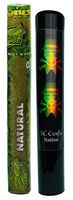 Herb Airtight Tube Pocket Protector with Cyclones Natural Hemp Cones 1 Count DC Crafts Nation- Rasta Skull