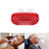 MEET 2-in-1 Anti Snoring Air Purifier Devices, Snoring Solution Nasal Dilator Nose Vents Plugs Clip,Reduce Sleeping Snoring Aid Device,Ease Breathing and Comfortable Sleeping,Red