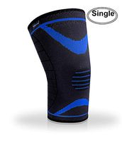Sportoli Mens Womens Compression Knee Sleeve Braces Support Wrap Sports Arthritis - Red (Small)