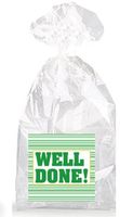Green Well Done! Party Favor Bags with Ties - 12pack