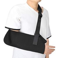 Arm Sling Universal Adjustable Shoulder Sling Soft Padded Shoulder Strap for Broken Wrist and Fractured Bones Lightweight Shoulder Support Fit for Adult Black