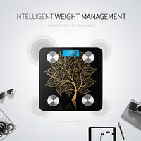 LYAOE Bluetooth Body Fat Scale Golden Tree Smart Wireless Scale with LCD Display Measuring Body Weight Bmi and Health Digital Scale
