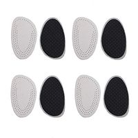 4 Pairs PU Leather Metatarsal Pads High Heel Cushion Inserts Pads of Foot Forefoot Anti Slip Shoe Insoles for Women, White