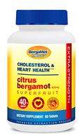 Citrus Bergamot MEGA+O 40% BPF 600mg 60 Tablets - Extra Strength Natural Cholesterol & Heart Supplements w/ Multiple Clinical Studies. Manage Blood Glucose & Blood Sugar. Non-GMO. Vegetarian.