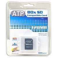 ATP AF128MC 128MB MMCmicro Memory Card w/SD Card Adapter