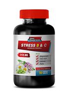 Stress and Anxiety Relief - Stress Relief B and C Complex - Anxiety Relief - Sleep Quality Boost - Natural Solution - Passion Flower Tea - 1 Bottle (90 Tabs)