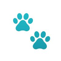 WIRESTER 3 x 3 inch - Set of 2 Teal Paw Dog Removable Vinyl Decal Sticker Decoration for Car Window Wall Refrigerator iPad MacBook Laptop (Or Any Flat Surface)