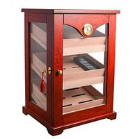 Jolly Cigar Humidor, Cigar Box with Hygrometer and Humidifier, Cedar Wood Desktop Cigar Humidor for 100 Cigars