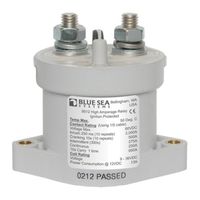 BLUE SEA SYSTEMS BS-9012 / Solenoid Switch, L Series, 12/24VDC w/Coil Economizer, MFG# 9012, Grey, Ignition Protection, 60 VDC, 2000 Amp Inrush, 250 Amp continuous capacity. Operated by remote switch.