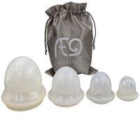 Airoflux 4 Piece Silicone Cupping Set Used by Professionals. For Office, Home, and Travel. Support Overall Health, Reduce Cellulite, Wrinkles, Stretch Marks, Muscle Pain, Stiffness, Massages and More.