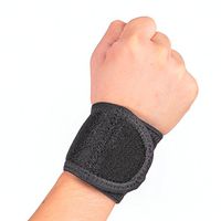 Maxmaxi Neoprene Wrist Brace Breathable Wrist Support Wrist Wraps Wrist Strap for Sporting - 9.5'' x 2.6'' Adjustable Black (4002)