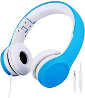 misognare Kids Headphones Wired Volume Limited Headphones for Children (Blue)