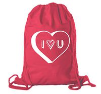 Valentine's Day Bags, Cotton Drawstring Cinch Backpacks, Valentines Day Gift Bags - 3PK Red CA2725VAL S7