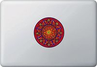 FIRE Element Mandala - Vinyl Decal for Laptops | Macbooks | Indoor Use - Copyright © 2016 Yadda-Yadda Design Co.(Variations Available) (4" dia.)