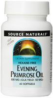 Source Naturals Evening Primrose Oil - Hexane-Free - 500mg - GLA Yield: 50 mg - Cold-Pressed - 60 Softgels