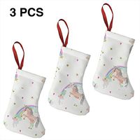 Christmas Stockings Decoration Rainbow Unicorn Stars Special for Funny Xmas Party