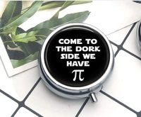 Compact 3 Compartment Medicine Case, Pill Box for Pocket or PursePill Box Decorative Pill Case with Gift Box Geekery Math Nerds Star Wars