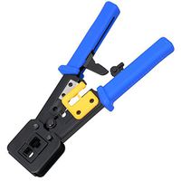 SILIVN RJ45 Crimp Tool, Network Pliers Tools 6P 8P Multi-Function Cable Cutter Piercing Crystal Head Crimping Dual-Purpose Pliers(1 Pack) ...