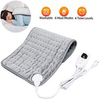 Heating Pad, Electric Fast-Heating Machine Washable Pad, 6 Temperature Settings & 4 Auto Shut Off Timer, Soft Touch for Back/Neck/Shoulder Pain Relief