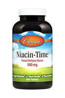 Carlson - Niacin-Time, Time-Release Niacin 500 mg, Energy Production, Heart Health & Nerve Function, 500 tablets