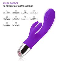 Medical Silicone Wand Massager with 10 Powerful Speed Mode, Dual Motor,Easy Operation,Good  for Trip Enjoyment.