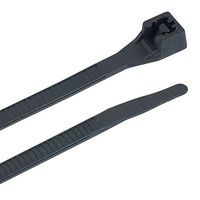 GB Standard Cable Ties, 8" Long, .17" Wide, .055" Thick, UV Black