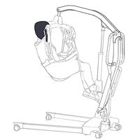 Fushida Full Body Patient Lift Sling,Medical Transfer Sling to Large Commode and Bath,Heavy Duty Waterproof Transfer Polyester Lifter Pad with 4 Point F021