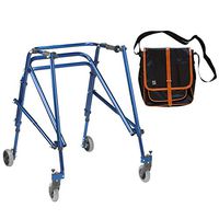 Drive Nimbo 2G Lightweight Posterior Walker, Large, Knight Blue & Free Black Medical Utility Bag with Trim! - #KA4200-2GKB