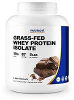 Nutricost Grass-Fed Whey Protein Isolate (Chocolate) 5LBS - Non-GMO, Gluten Free, Natural Flavors
