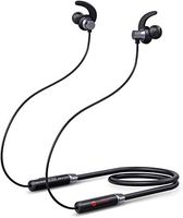 Linklike Stylish Bluetooth 5.0 Earbuds Sport Headphones, Hi-Fi 10mm Drivers, Foldable Neckband, Lightweight Earphones w/Noise Canceling Mic, IPX7 Nano Coating Reinforced Waterproof, Earhooks (Black)