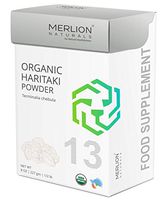 Organic Haritaki Powder by Merlion Naturals | Terminalia chebula | 227gm/ 8OZ/ 1/2lb | USDA NOP Certified 100% Organic