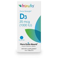 Frunutta Vitamin D3 1000 IU, Under The Tongue Instant Dissolve Tablets, 3 Month Supply, Proudly Made in USA