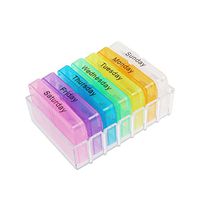 ULTNICE Pill Box for 7 day Pill Organizer Weekly Pill Holder 28 Cell Storage Box