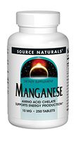 Source Naturals Manganese, Amino Acid Chelate - Supports Energy Production - 250 Tablets