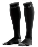 SLS3 True Graduated Allrounder Compression , Performance, Training, Race, Recovery Socks (1 pair) - Helps Shin Splints Black, Black, Medium/Large