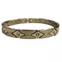 Magnetic Therapy Bracelet Crystal Diamond Shape Silver