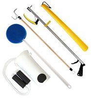 RMS Premium 5-Piece Hip Knee Replacement Kit - Ideal for Recovering from Hip Replacement, Knee or Back Surgery, Mobility Tool for Moving and Dressing (32 Inch Reacher)