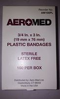 Aeromed AM100PL Plastic Sterile Latex Free Bandages 100 Count