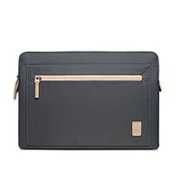 WIWU Silky Nylon Spill-Resistant Ultra Slim Laptop Sleeve Computer Bag for Macbook Air Pro Retina and Most 13-15.6" Acer Asus Dell HP Lenovo Notebook Carrying Cover (Gray, 15.4 inch)