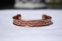 New Magnetic Copper Cuff Bangle Bracelet Men Women Arthritis Pain Therapy Waves Design (3)