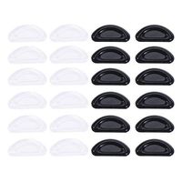 HEALLILY 12 Sets Eyeglass Nose Pads Silicone Glasses Increase Nose Pad Glasses Accessories Black White